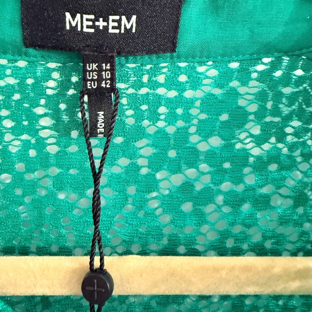 NWT: ME+EM Emerald Lace Dress - Picture 2 of 7